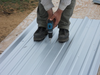 Pre-Drilling Holes in Roofing Metal
