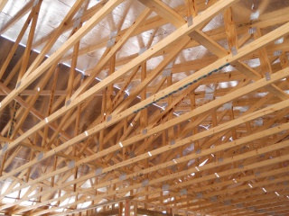 House Roof Plywood/OSB Covering Inside View