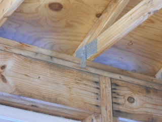 Roof Truss Hurricane Clips to Interior Wall