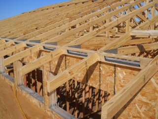 House Roof Vented Blocks Installed Diagonal View