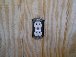 Female Electricity Receptacle in Place