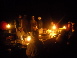 More Fellowship Around Supper Table at Mark and Tracy Betrothal Party