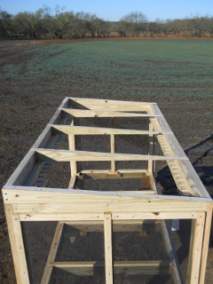 Meat Dryer Roof Rafters/Blocks, Top View