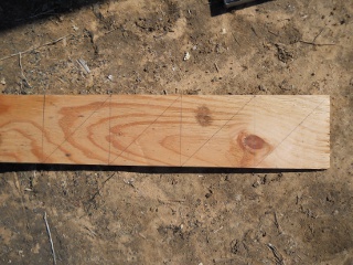 Meat Dryer Screen Door Plywood Corner Braces Marked Before Cuts