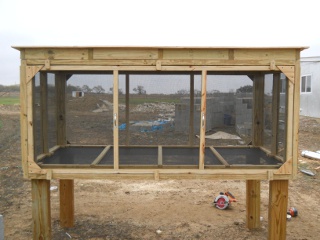 Meat Dryer with Screen Door and Screen Door Handles, Corners, and Latches in Place