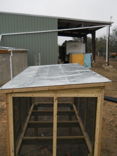 Meat Dryer Roof Flashing Installed, Top View