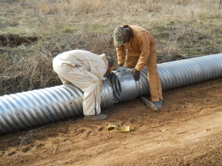 Joining Culvert Pipe