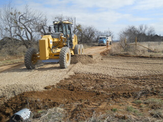 More Scraping Road Base into Place