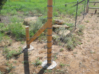 Net Wire Stretched & Wrapped Around Corner Post