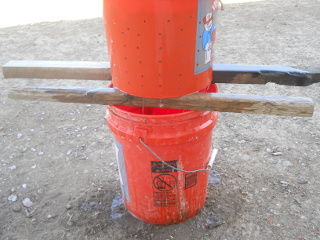Buckets Stacked Ready for Pressing