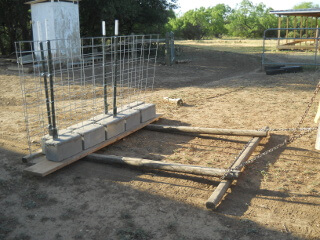 2 New Pig Pen Cinder Block Cattle Panel Sections Ready for Hauling