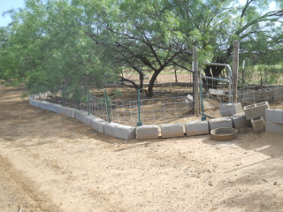 Portable Cinder Block, Cattle Panel Pig Fencing First Closed-In Range Area