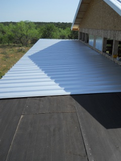 House Porch Roof Metal on Tar Paper