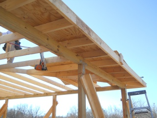 Porch Rafters Plywood First Row Bottom View