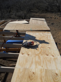 Porch Rafters Plywood First Row Top View