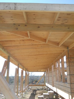 Porch Rafters Plywood Complete Bottom Long View