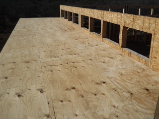 Porch Rafters Plywood Complete Top View