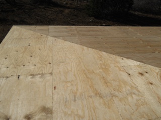 Porch Rafters Plywood Hip View