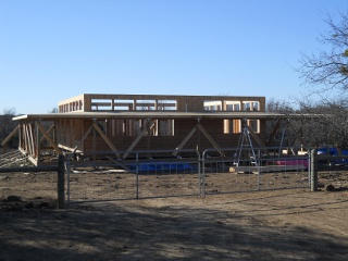 Porch Roof Rafters and Plywood Complete