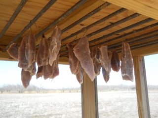 Drying Brined Pork Ham Meat