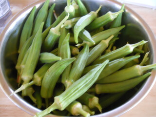 Okra in a Bowl