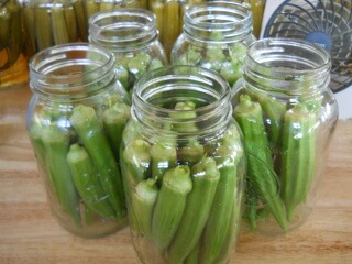 Jars of Whole Okra