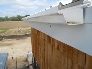 Fall Ranchfest 2012 Cottage Rain Harvesting Gutters in Place