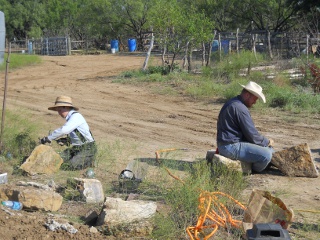 Fall Ranchfest 2012 Carving Rocks for Water Tower