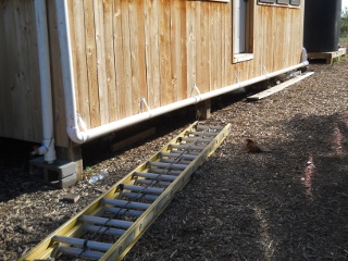 Fall Ranchfest 2012 Cottage Rain Harvesting Piping Connected to Other Piping to the Cistern