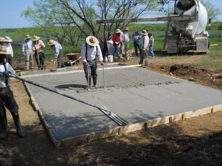 Spring Ranchfest 2012 Floating and Tamping the Concrete