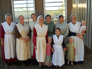 Ranchfest Ladies in Their New Amish Clothing