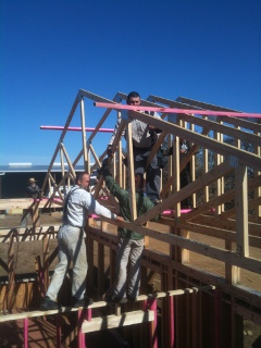House Roof Truss in Position