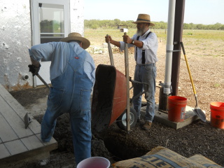 Dumping Mixed Concrete into Footer