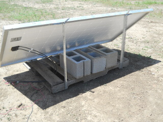 Cinder Blocks on Solar Panel Palette