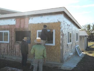 Summer Kitchen First Window Installed Back