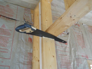 Summer Kitchen Cutting Door Frame Cripple to Add Header