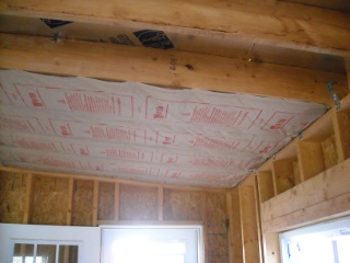 Summer Kitchen Beginning Ceiling Insulation