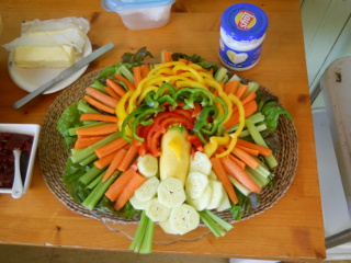 Creative Turkey Vegetable Plate