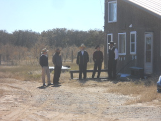 The Men Outside Before Thanksgiving Festivities