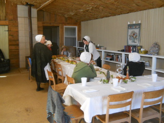 Ladies Fellowshipping Before the Meal