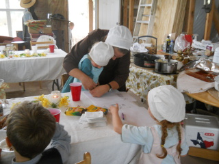 Still More Sue & Children Working on Crafts
