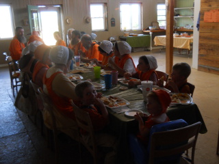 Another of The Group Eating the Meal