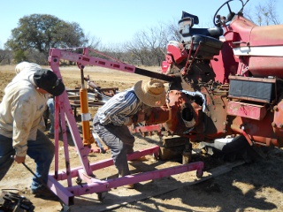 Positioning Farmall 806 Tractor Axle for Installation