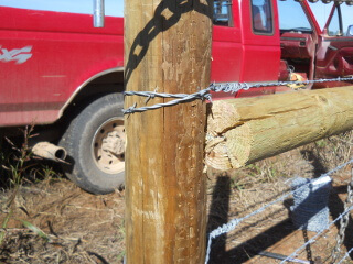 Fence Post Broken Cross Piece