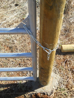 Gate Next to Fence Post