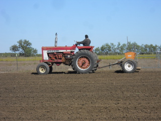 Planting Wheat Using the Tractor and Grain Drill