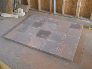 Stove Step Stones in Place