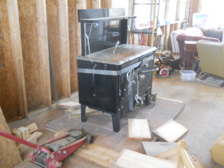 Wood Burning Cook Stove in Place